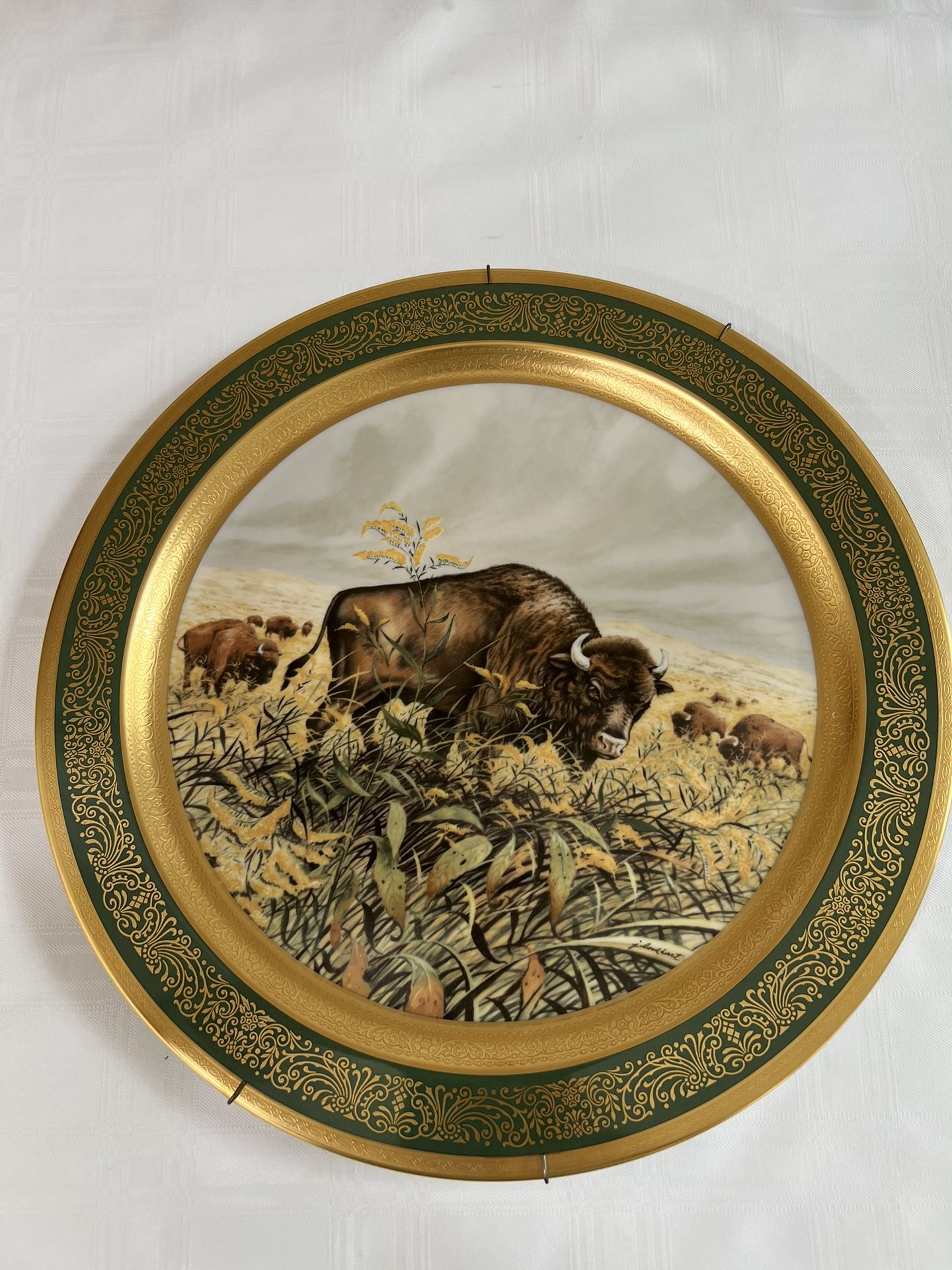 1976 Pickard China USA American Buffalo Plate James Lockhart