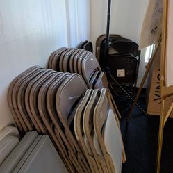 Folding metal chairs