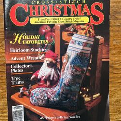 Vintage Cross Stitch Country Craft Magazine 1993 Christmas Stocking