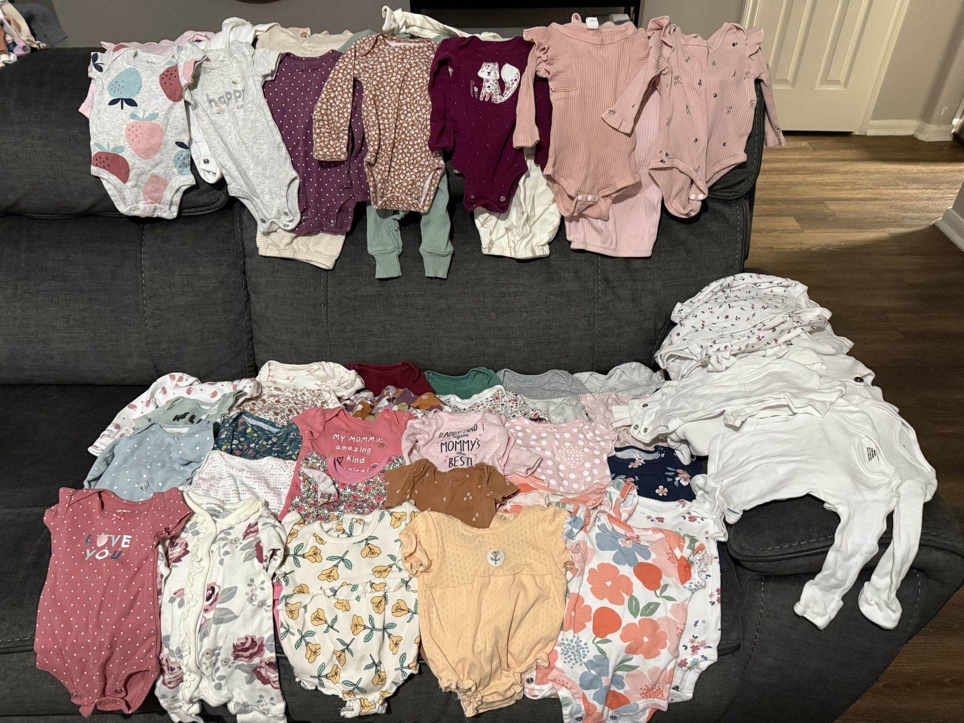 Baby Girl Clothes NB To 0-3 Months Plus Diapers