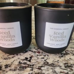 Five Elemental Candles Iced Vanilla Woods 