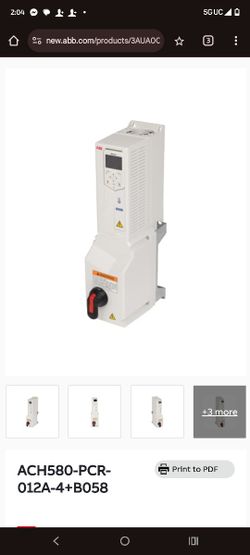 ABB DRIVE ACH580-PCR-012-4+B058