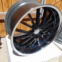 4 New 19X9.5 Concept One Black/Chrome Lip Rims *5X4.5* *+38MM Offset*