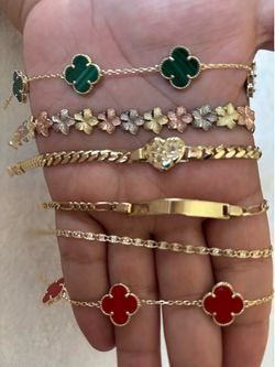 Bracelets 10k gold not plated or filled serious inquiries only pls