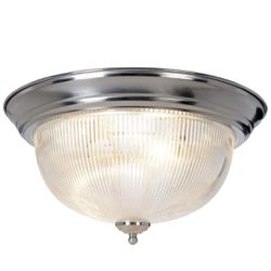 Monument 558732 Halophane Dome Ceiling Fixture, Brushed Nickel, 15-Inch D. NEW. I HAVE 2, $15 Ea