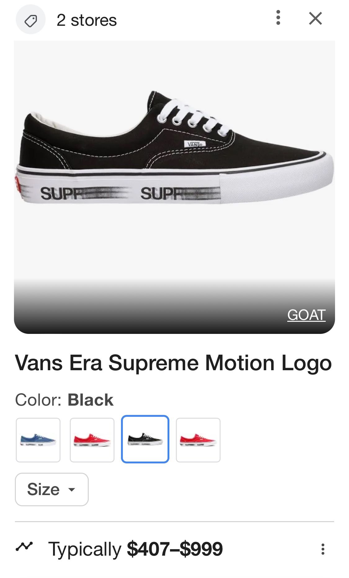 Vans Era Supreme Motion Logo (Red) Men's - VN000VFBJ66 - US