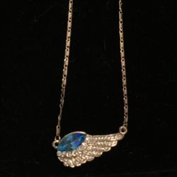 ANGEL WING WITH BLUE STONE