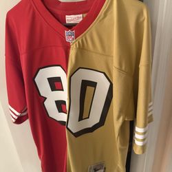 Jerry Rice Half And Half Throw Back Jersey 