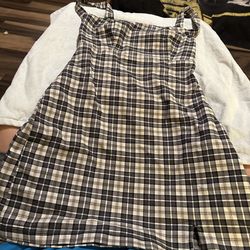 Women’s Hollister, black plaid mini dress size small