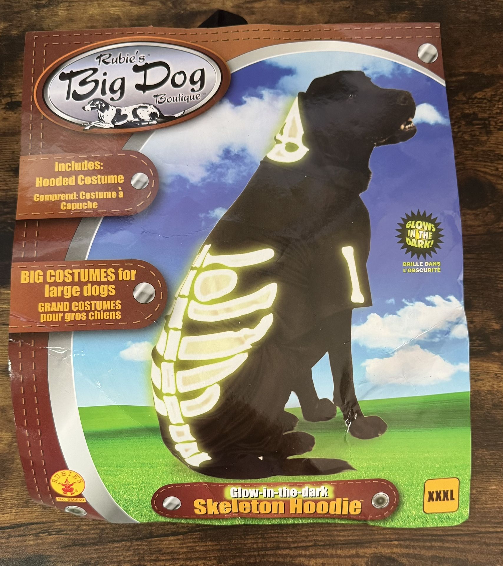 Dog Costume Glow in the Dark Skeleton size XXXL just $5 xox