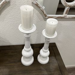 Two candle holders 