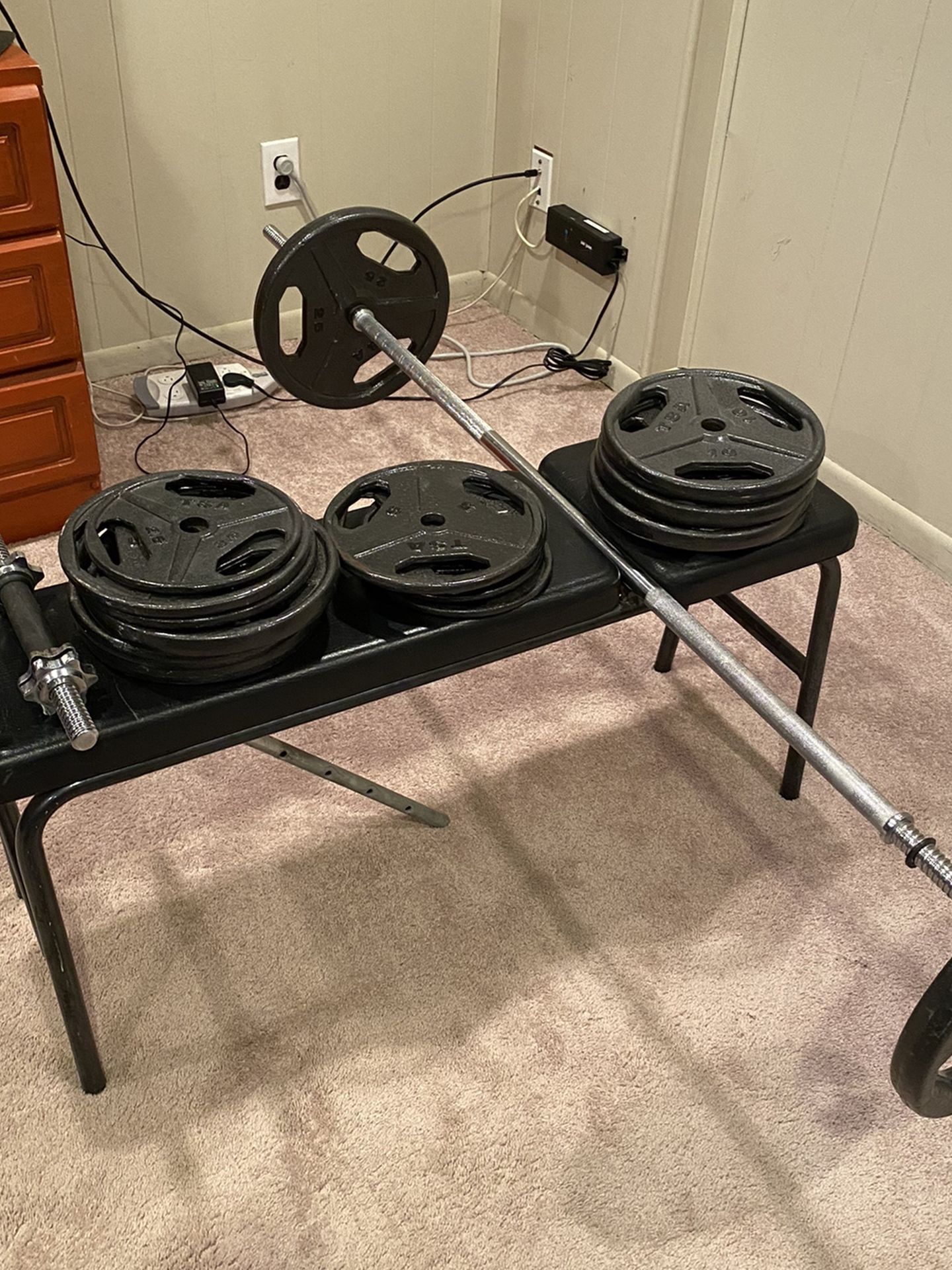 Exercise: 110 Lbs Weigh set With Bench