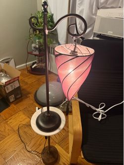 Pottery Barn MEDINA Iron Moroccan Style Table Lamp Hanging 12” Shade & Tassel green