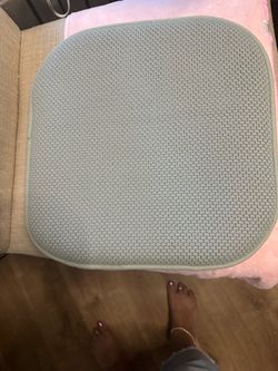 chair, cushions, light gray