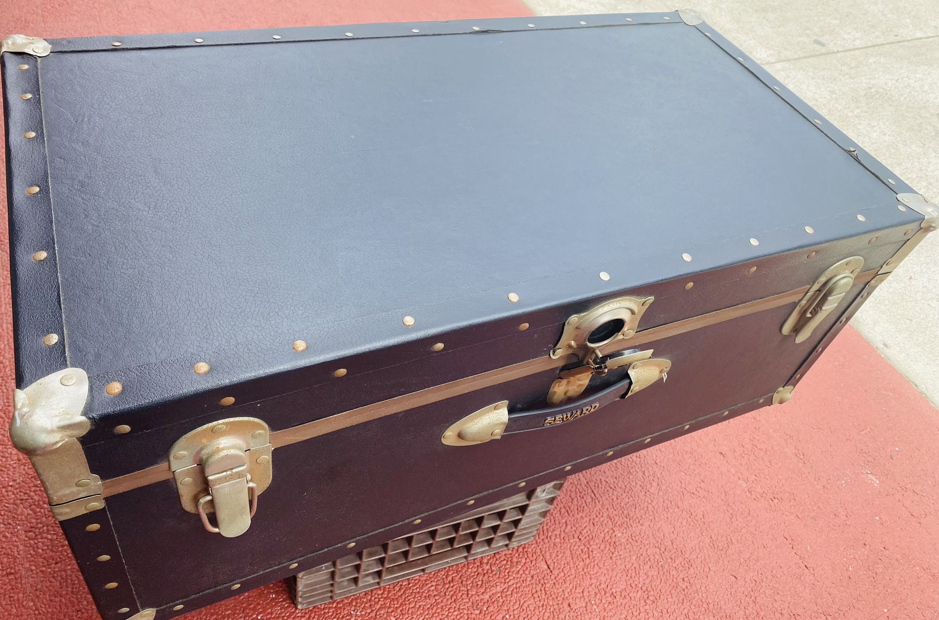 Chest Trunk Vintage Storage Nice Shape