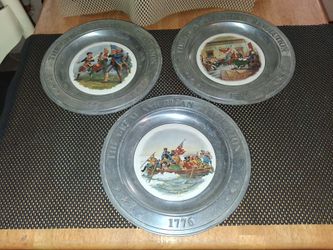 The Great American Revolution pooter plates from 1973.. selling as a bundle.. all sales final.