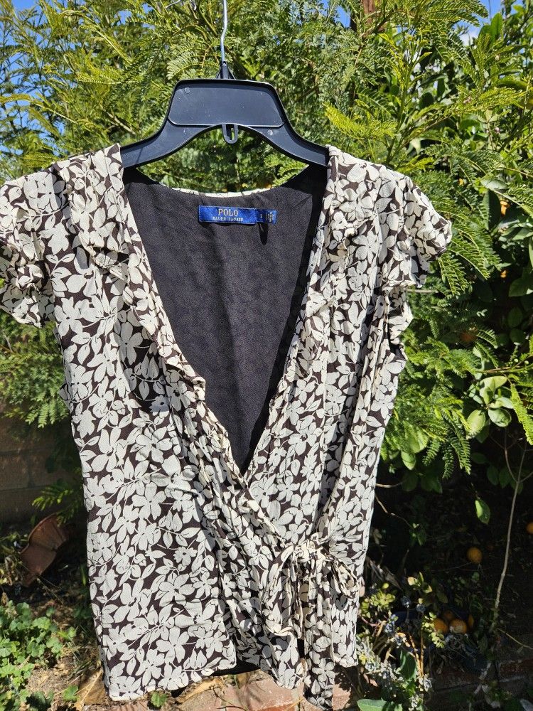 Ralph Lauren, Women's Shirt, Black And White Color, Size 2, Like 2