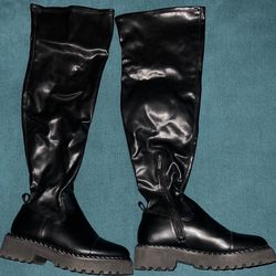 Knee-High Platform Boots 7 1/2 M/38
