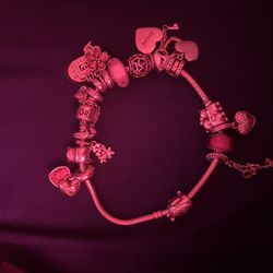 Pandora bracelet full of charms