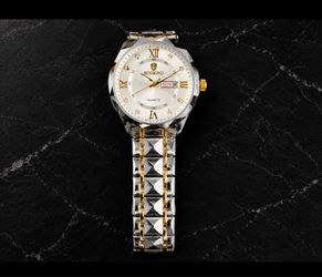 Binbond Quartz Watch Two-Tone Steel Bracelet