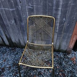CB2 Alpha Brass metal chair MCM Style Mid Century Modern Style cool Design Indoor Outdoor 