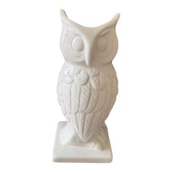 White Ceramic Owl
