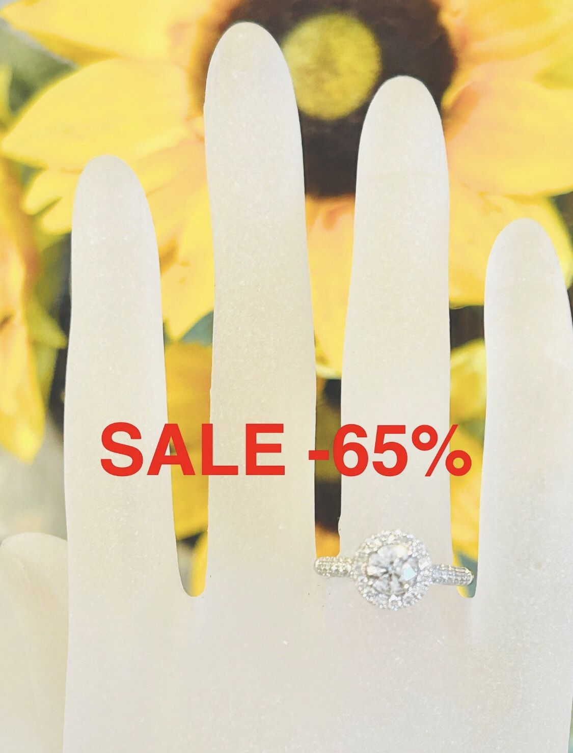 Engagement Ring Diamond Ring1.04 CARATS Natural Diamonds 💎 🎄 SALE -65%  FIND ANOTHER AT THIS PRICE ILL GIVE YOU $400 LESS !