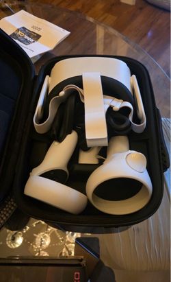 Meta Quest 2 VR Headset with Controllers, Elite Head Strap, and Case