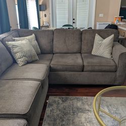 Large L Shaped Sofa Light Grey 