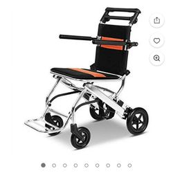 Portable Folding Wheelchair, Travel Wheelchair with handbrake

