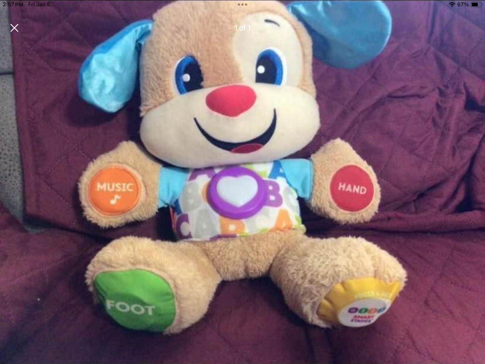 Fisher Price Laugh & Learn Interaction Plush Puppy 