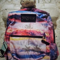 Jansport Backpack Palm Paradise Lifetime Warranty Brand New Condition