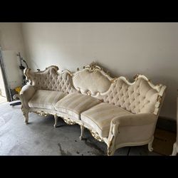 Two French provincial sofas, elegant Italian made