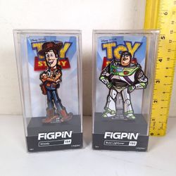 FigPin Disney Pixar Toy Story 4 : #194 Woody & #195 Buzz Lightyear Collectible Pins