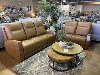 100% Leather Power Reclining Sofa