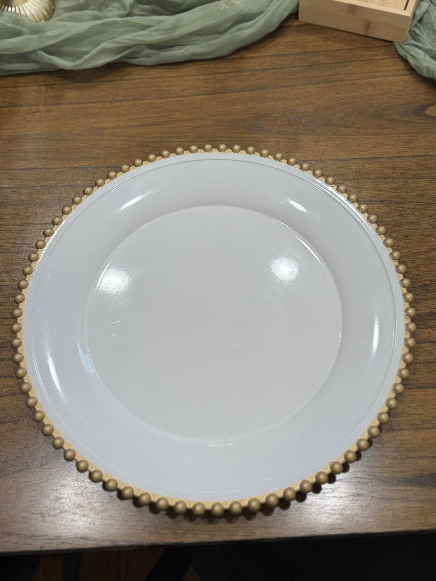 Charger Plates-gold and white