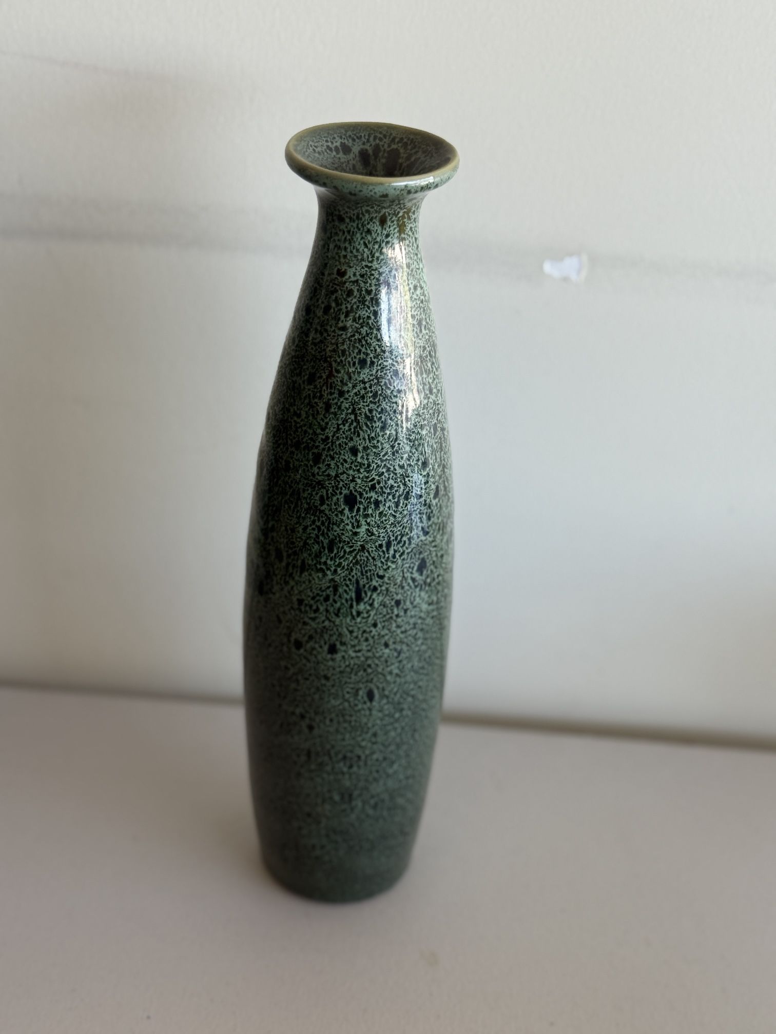 $18 β Small Green Speckled Ceramic Vase