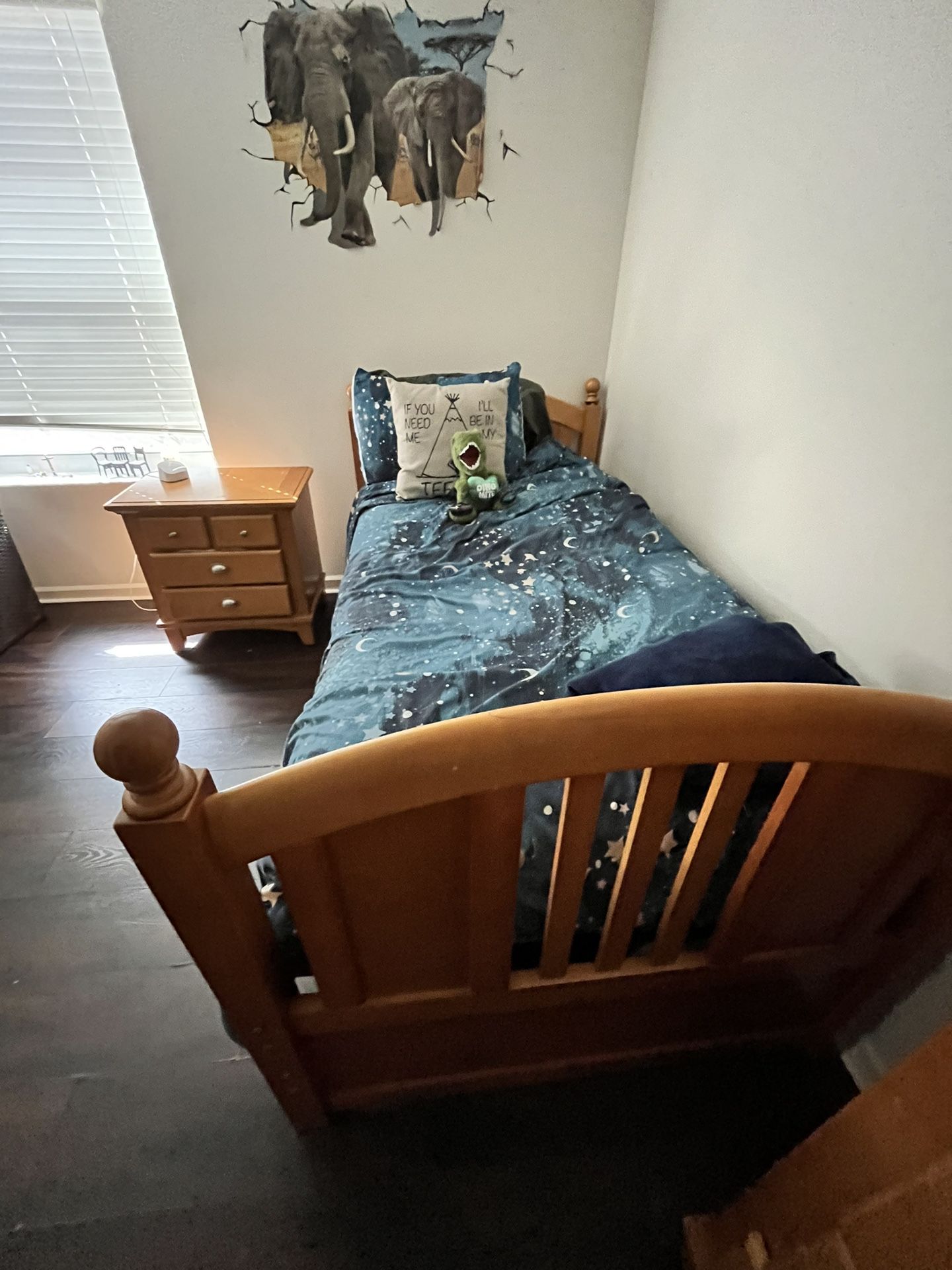 Twin Bed, chest, Night Stand 