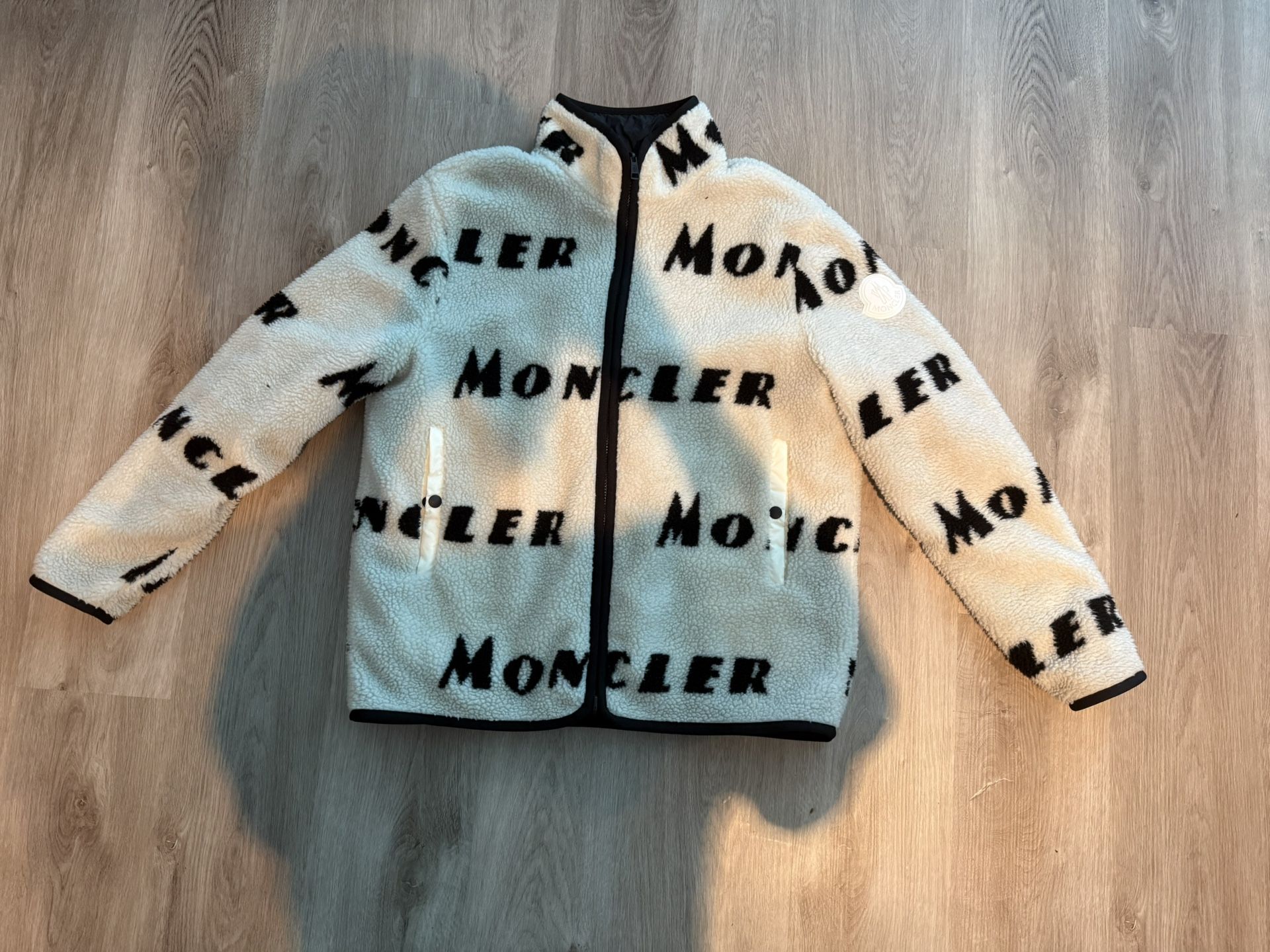 MENS MONCLER Reversible Beige Logo Jacket