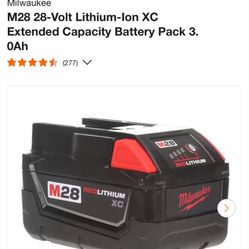 2 -M28 Milwaukee Batteries & Charger