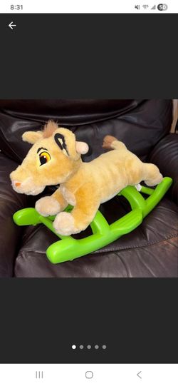 Disney Simba rocking horse plush toy