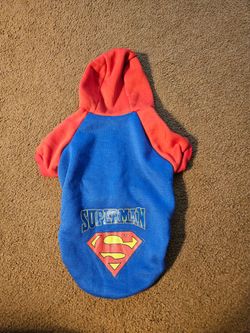 Superman small dog hoody (will ship)