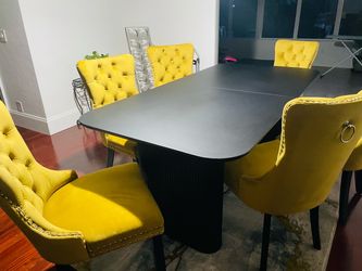70.9 " Rectangular Double Pedestal Dining Table Set