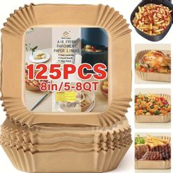 125PCS Air Fryer Liners Disposable Papers Liner Non-stick No Leak