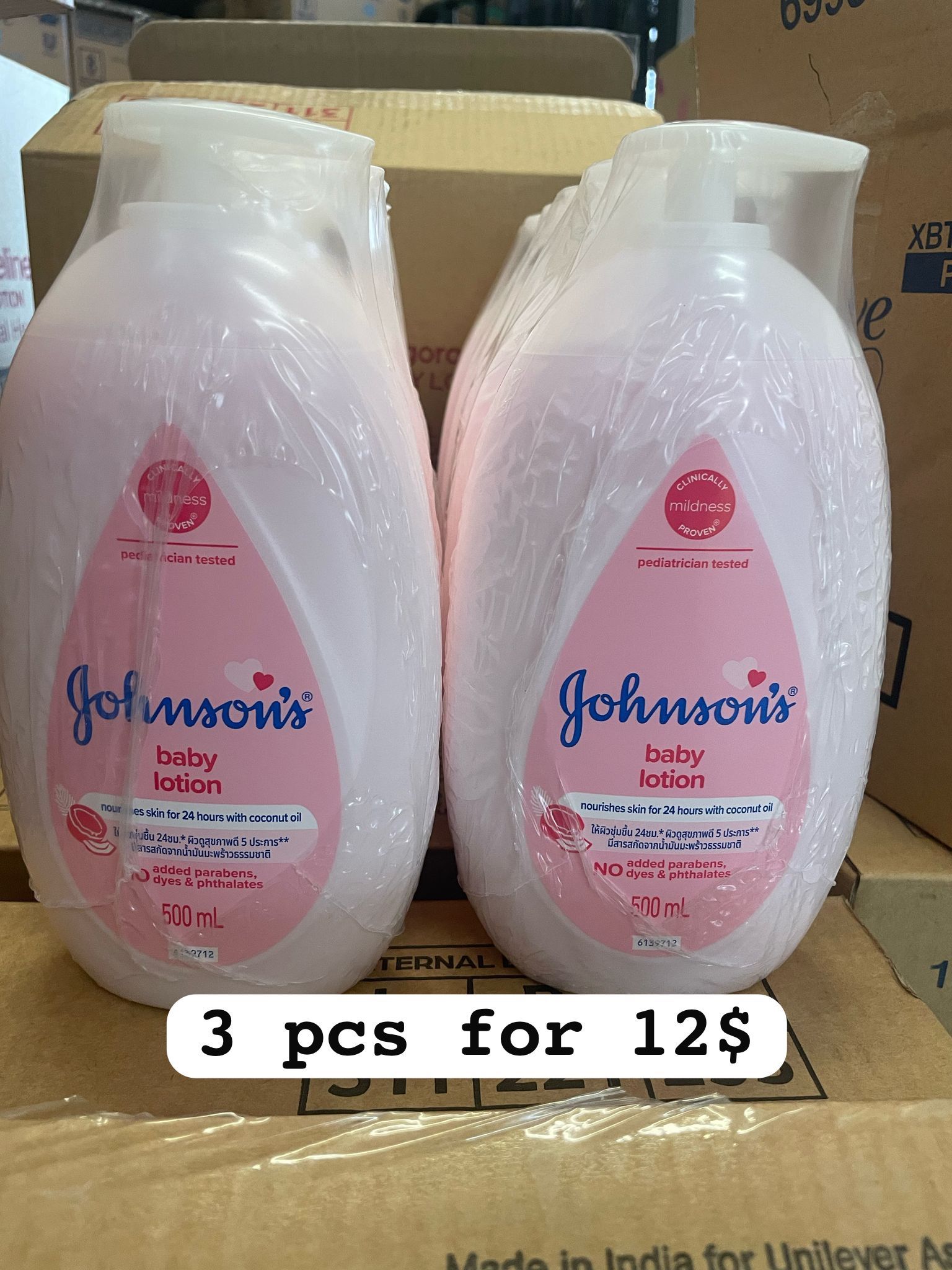 J&j Lotion 3 Pcs Only 12$