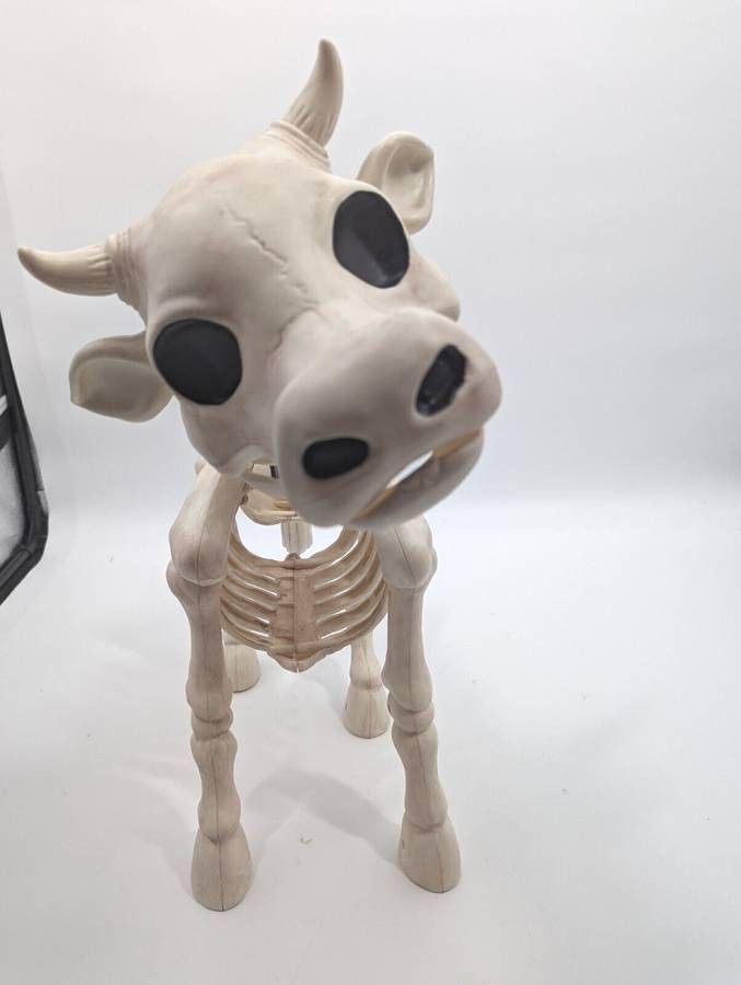 tractor supply red shed cow skeleton Halloween tiktok viral in hand brand new
