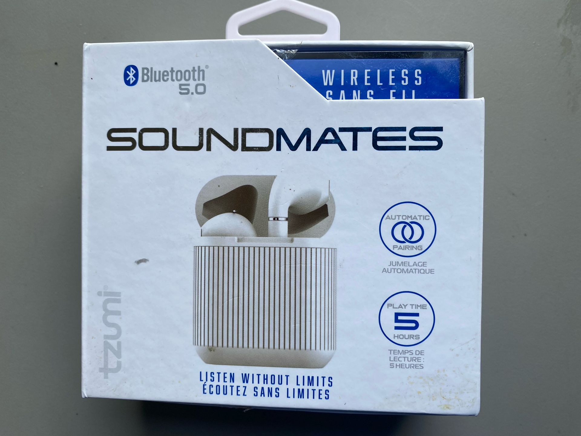 TZUMI Soundmates 5.0 Bluetooth Earbuds  (New)