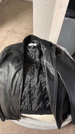 Calvin Klein leather  jacket size Large