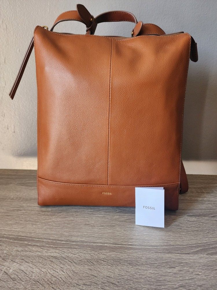 Fossil Back Pck De Piel Nueva
