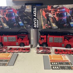 Skirtoy Toy Fire Truck Set